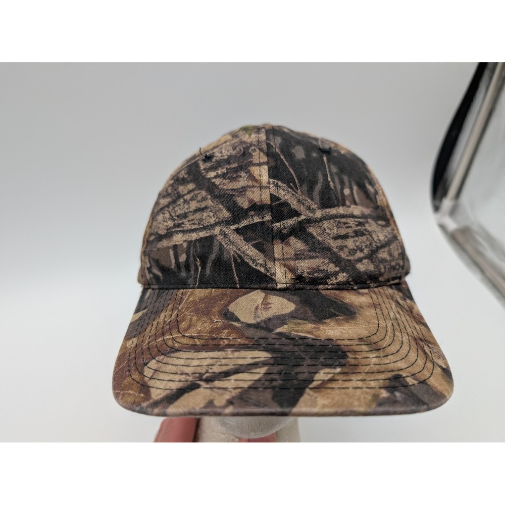 Signatures Camouflage Snapback Hat Blank Camo Leaf Pattern Cap Brown Tan OSFM